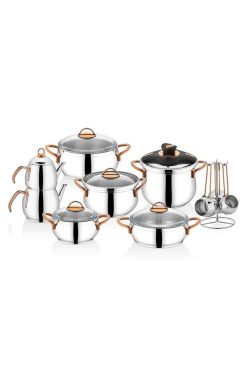 Schafer 18 Parça Alia Çelik Çeyiz Seti Bakır