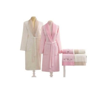 Taç Comfort Aile Seti Edita PEMBE - EKRU