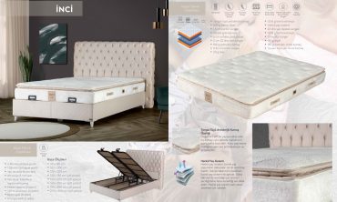 İnci Full Ortopedik Yatak, Baza ve Başlık Seti - Konfor ve Şıklığın Buluşması