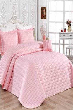 Golden Home City Çift Kişilik Yatak Örtüsü Pudra