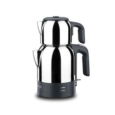 Korkmaz A359 Demkolik Elektrikli Çaydanlık İnox Siyah