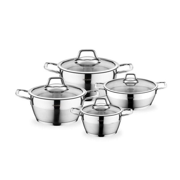 Schafer 8 Prç Vals Çelik Tencere Seti