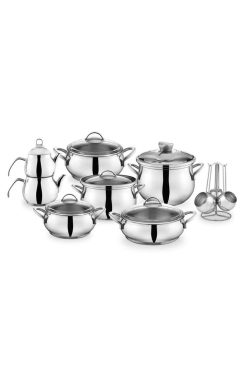 Schafer 18 Parça Alia Çelik Çeyiz Seti Gümüş