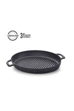 Korkmaz A1374 Gusto Volkanit 35x25 cm İki Kulplu Oval Tava