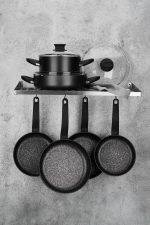 Korkmaz A2887 Lina 7 Parça Siyah Tencere Seti - Görsel 2