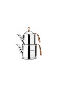 Korkmaz A213 Çintemani Çaydanlık Takımı Rosagold