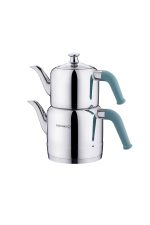 Korkmaz A189-03 Riva Turkuaz Çaydanlık Takımı - Görsel 2