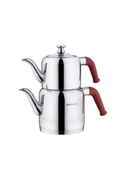 Korkmaz A189 Riva Kırmızı Çaydanlık Takımı