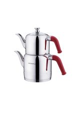 Korkmaz A189 Riva Kırmızı Çaydanlık Takımı - Görsel 2