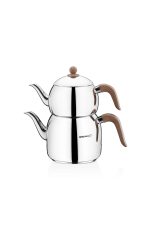 Korkmaz A196 Retro Ahşap Çaydanlık Takımı - Görsel 2