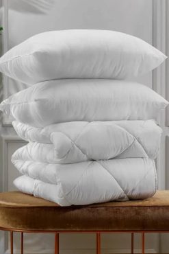 Schafer Microfiber 3 Parça Beyaz Yorgan Yastık Seti