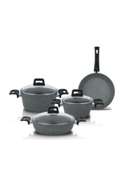 Schafer Savor Yanmaz Yapışmaz Tencere Seti Gri