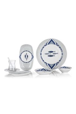 Schafer Sharon Kahvaltı Takımı 32 Parça Mavi