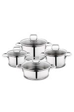 Schafer Stahl 8 Parça Inox Çelik Tencere Seti - Görsel 3
