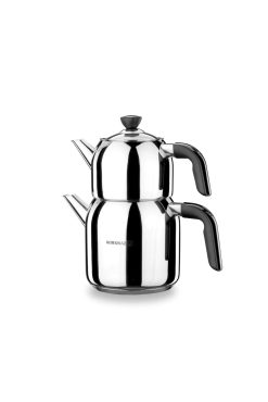 Korkmaz Kappa Mega Siyah Çaydanlık Takımı