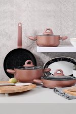 Korkmaz A2894 Bella Granit 7 Parça Tencere Seti - Görsel 2