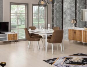 Kozan Madrid Yemek Odası Takımı ( Sandalyeli ) - Görsel 2