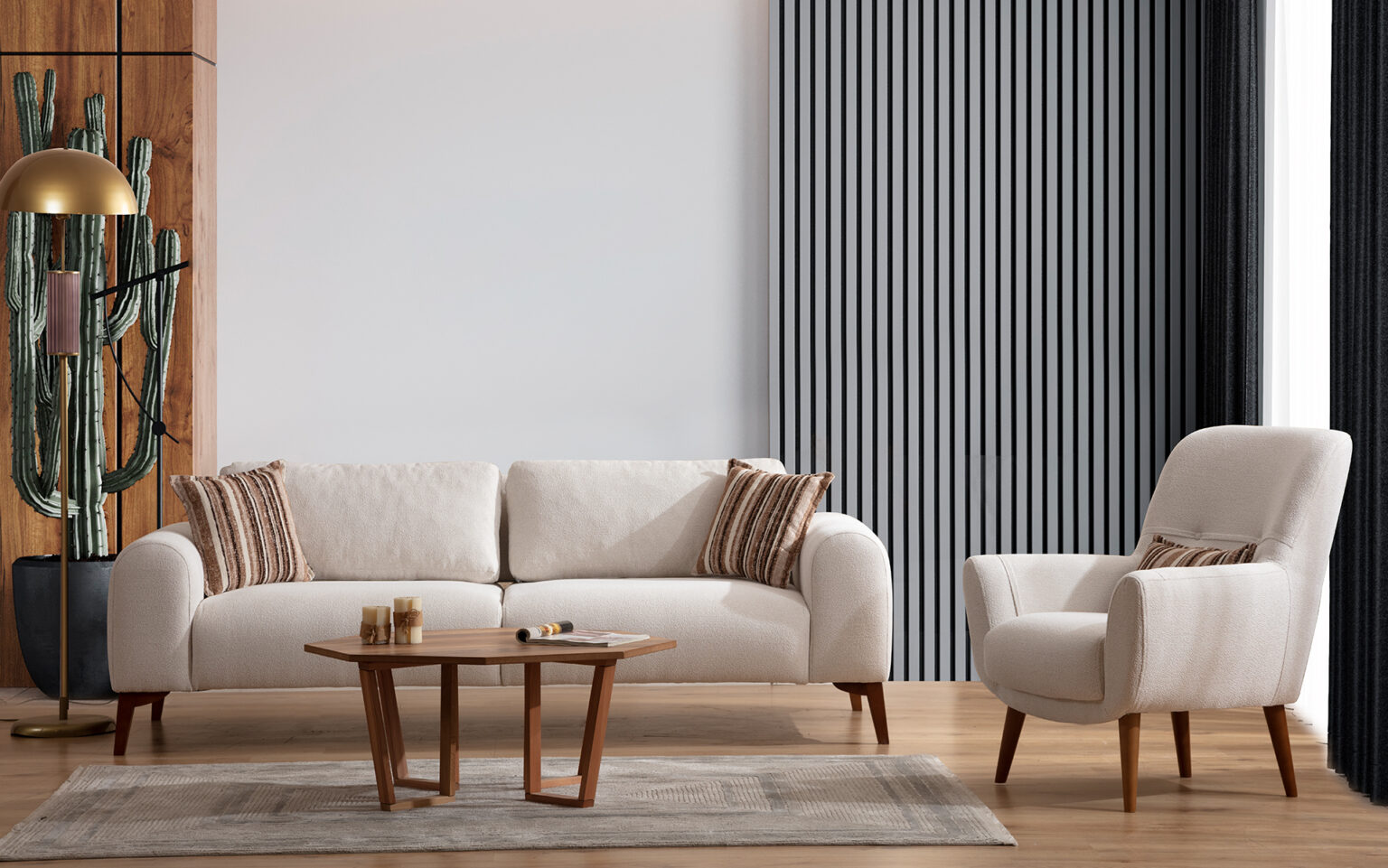 Buklet Koltuk Takımı 3+3+1+1 - Görsel 1