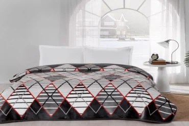 Taç Martha Çift Kişilik Battaniye Gri