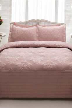 Taç France Yatak Örtüsü Tek Kişilik Pudra