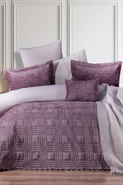 Schafer Home New Daily Kadife Çeyiz Seti 9 Parça-Mor