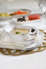 Schafer Graceful Bone Yemek Takımı 56 Parça-Gold - Görsel 4