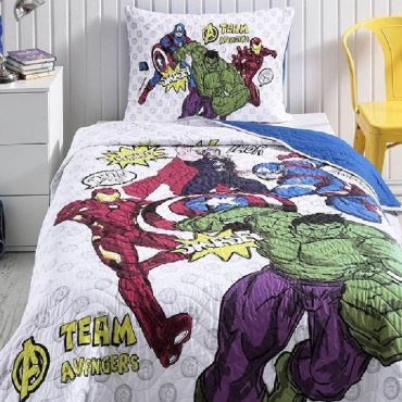 Özdilek Avengers Team Tek Kişilik Disney Lisanslı Çocuk Yatak Örtüsü 160x230 cm