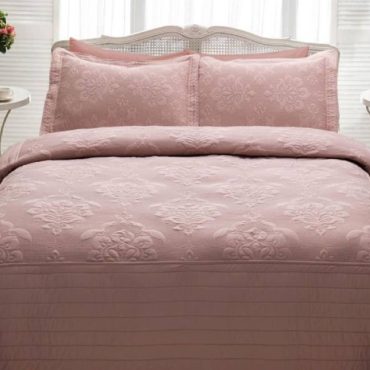 Taç France Yatak Örtüsü Tek Kişilik Pudra