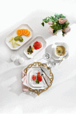 Schafer Graceful Bone Yemek Takımı 56 Parça-Gold