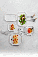 Schafer Graceful Bone Yemek Takımı 56 Parça-Platin