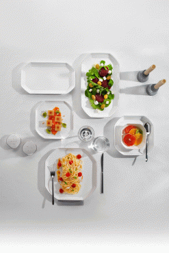 Schafer Graceful Bone Yemek Takımı 56 Parça-Platin