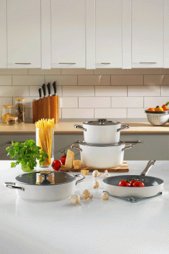 Schafer Gravita Seramik Tencere Seti 7 Parça-Krem