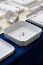 Acar Aria 45 Parça Kare 6 Kişilik Porselen Kahvaltı ve Yemek Takımı - Görsel 2