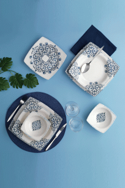 Schafer Earth Yemek Takımı 24 Parça-Mavi
