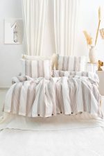 Schafer Home Costa İpliği Boyalı Tek Kişilik Nevresim Takımı 3 Parça-Bej - Görsel 2