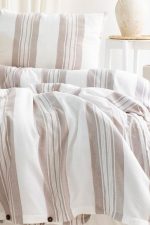 Schafer Home Costa İpliği Boyalı Tek Kişilik Nevresim Takımı 3 Parça-Bej - Görsel 4