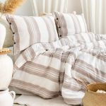 Schafer Home Costa İpliği Boyalı Tek Kişilik Nevresim Takımı 3 Parça-Bej