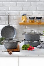 Schafer Millard Gri 7 Parça Tencere Seti