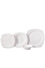 Korkmaz Mona Collection 60 Parça Kare Yemek Takımı A8129