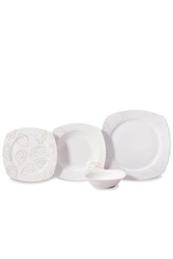 Korkmaz Mona Collection 60 Parça Kare Yemek Takımı A8129