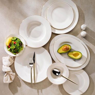 Schafer Endless Yemek Takımı 56 Parça-Altın01