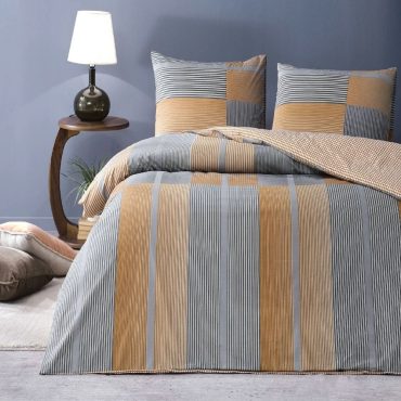 Taç Miles Ranforce Tek Kişilik Nevresim Takımı Turuncu