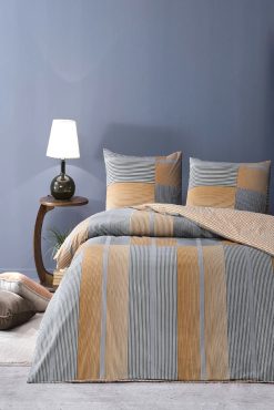 Taç Miles Ranforce Tek Kişilik Nevresim Takımı Turuncu