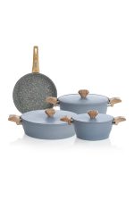 SCHAFER Toscana Döküm Tencere Seti 7 Parça-Mavi - Görsel 2