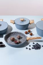 SCHAFER Toscana Döküm Tencere Seti 7 Parça-Mavi - Görsel 4