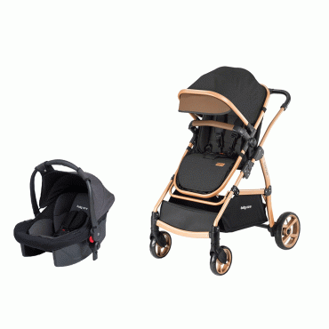 Baby Care Bc-315 Safari Trio Travel Puset Gold-Siyah