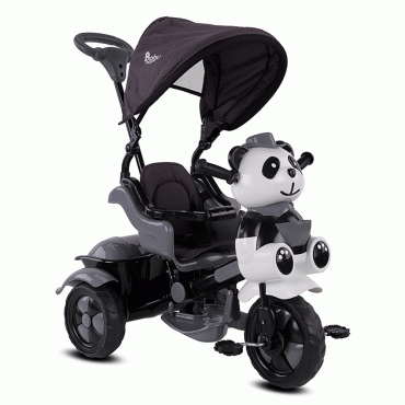 BABYHOPE PANDA İTMELİ GEZİ BİSİKLET LÜX LİTTLE GRİ 127