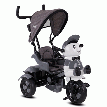 BABYHOPE YUPİ  İTMELİ GEZİ BİSİKLET TRIYCLE LUK 125 GRİ