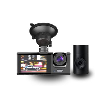 Mieco 3 Kameralı 1920p Full HD Araç Kamerası – Ön, İç ve Arka Kamera, Wi-Fi, Gece Görüş, G-Sensör, 170° Ultra Geniş Açı