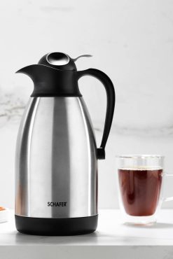 Schafer Kitchenhouse 2 Litre Paslanmaz Çelik Termos – Inox | Sıcak & Soğuk İçecek Saklama
